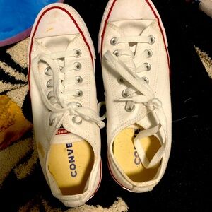 White Low Top Converse Shoes
